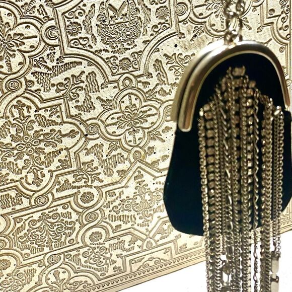 VINTAGE velvet purse pendant - Picture 4 of 5